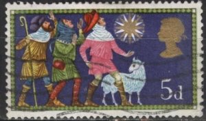 Great Britain 606 (used) 5p Christmas: three shepherds (1969)