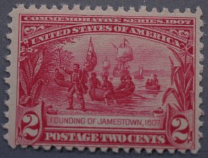 United States #329 Two Cent Jamestown MNH