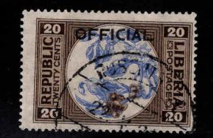 LIBERIA Scott o115 Used Official overprint stamp