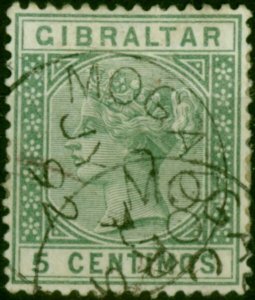 Morocco Agencies Mogador 1889 5c Green SGZ83 V.F.U