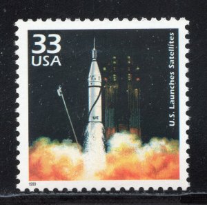 3187d ** U S LAUNCHES SATELLITES * U.S. Postage Stamp  MNH