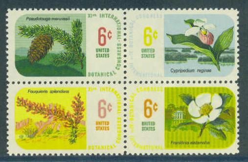 U.S. 1376-1379 6c Botanical Fine MNH Plt LR 30977