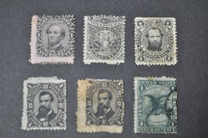 6 U.S. Revenue Stamps Match and Medicine Used United States RO73 RO82