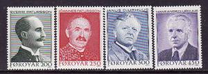 D4-Faroe Is.-Sc#108-11-unused NH set-Poets-1984-