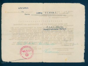 3rd Reich Austria 1945 Gau 41 Vienna Germany Volksturm Bereitsstellungssch 93542