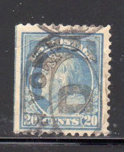 #515 20 CENT FRANKLIN FANCY CANCEL F-VF USED e