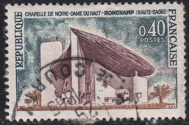 France 1101 Chapel of Notre Dame du Haut, Ronchamp 40c 1965