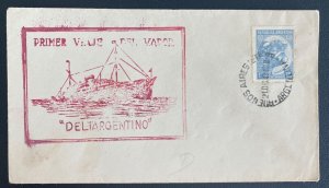 1948 Buenos Aires Argentina Maiden Voyage “Del Argentino” Cover