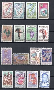 1961- Tunisia - Tunisie- Full year- Année complète - 16 stamps- 16 timbres MNH**