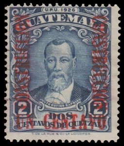 GUATEMALA 1941 POSTAL TAX  STAMP SCOTT # RA17. USED. OVERPRINTED. # 1