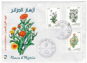 Algeria 2014 FDC Stamps Scott 1608-1610 Flowers