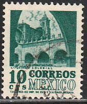 MEXICO 876a, 10cents 1950 Definitive 2nd Ptg wmk 300 REDRAWN USED F-VF. (124)