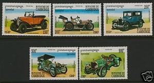 Cambodia 1340-4 MNH Vintage Automobiles, Cars