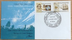 AUSTRALIAN ANTARCTIC TERR FDC 1972 COOK. MAWSON HANDSTAMP