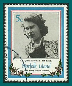 Norfolk Island 1986 QEII, 5c used #385,SG389