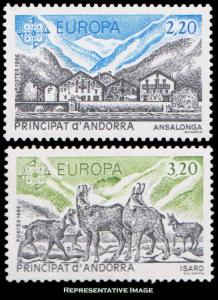 Andorra French Scott 344-345 Mint never hinged.