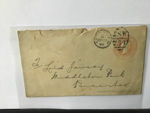 Lord  Jersey Middleton Park 1895 perforated  stamps cover Ref R25801