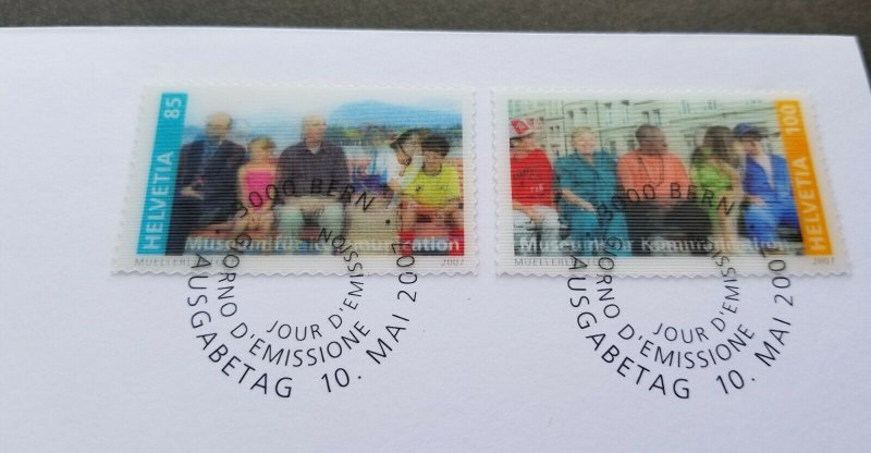 Switzerland Centenary Museum Communications 2007 (FDC) *3D Lenticular *unusual