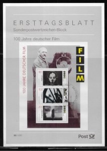 Germany 1906 100th Films s.s. First Day Card 30/1995