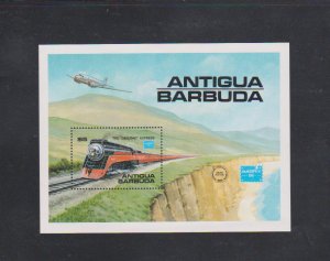 Antigua Barbuda Scott #  938  SOUVENIR SHEET, Train & Airplane MNH  Catalogue $9