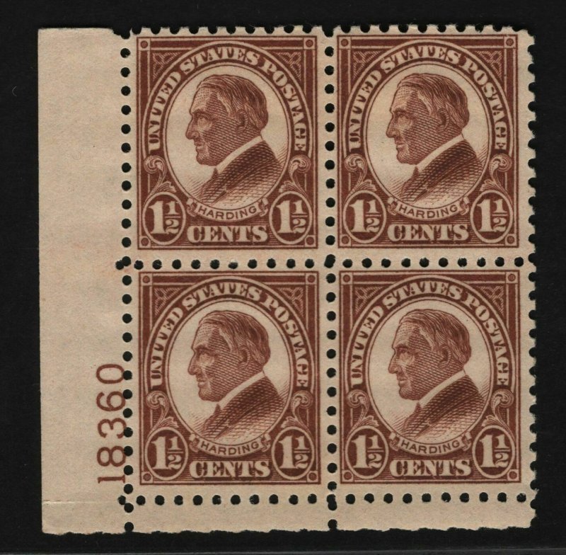 Scott 582 Plate Block/4 OG NH Fine-Very Fine SCV $125 (LB 9/21)