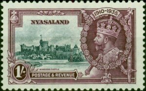 Nyasaland 1935 1s Slate & Purple SG126 Fine MM