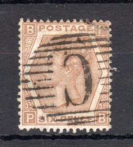 6d PLATE 11 USED ABROAD IN CONSTANTINOPLE