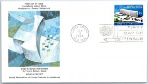 UN UNITED NATIONS FIRST DAY OF ISSUE COVER WFUNA SPECIAL CACHET #3