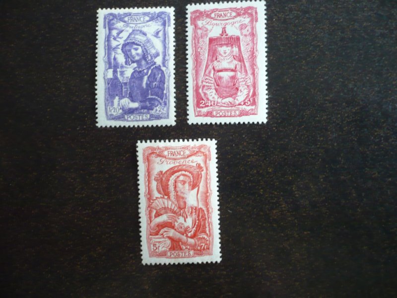 Stamps - France - Scott# B168,B170,B172 - Mint Hinged Part Set of 3 Stamps