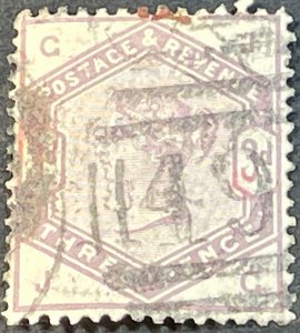 GREAT BRITAIN # 102-USED----SINGLE----LILAC-----1884(LOTB)