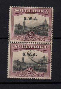 South West Africa 1927 2d SG60 fine used pair WS37069
