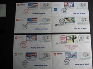 USA 8 different semi official airmail covers 1982-84 era, check them out! 