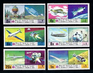 [77502] Yemen Kingdom 1970 Space Travel Aviation Balloon Concorde  MNH