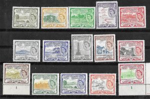 St. Kitts-Nevis  # 120-134 QE II Definitives   complete   (15)  VLH/NH Unused