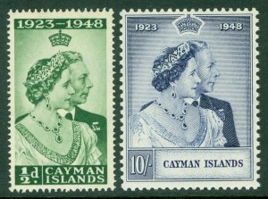 SG 129/30. 1948 Silver wedding set of Cayman Island. Fine unmounted mint CAT £24