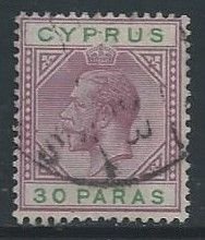 Cyprus #74 Used 30pa King George V - Wmk. 4