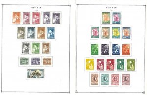 Viet Nam 1956-1975 M&U Hinged on 20 Scott International Pages.