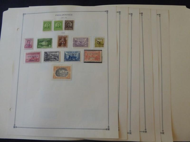 Philippines 1941-1949 Mint/Used Stamp Collection on Scott Intl Album Pages