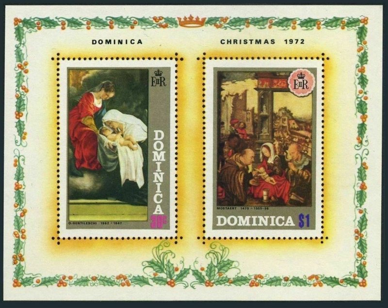 Dominica 348-351,351a,MNH. Christmas.Boccaccino,Rubens,Gentileschi,Jan Mostaert.