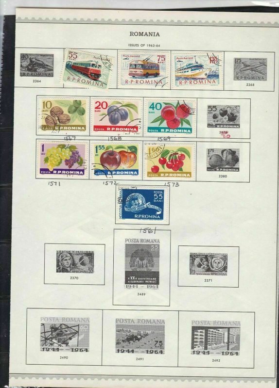 romania issues of 1963-64 stamps page ref 18280