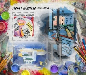 Maldives - 2017 Artist Henri Matisse - Souvenir Sheet - MLD17302b