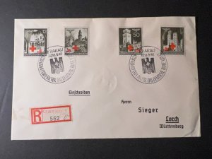 1940 Registered German General Government Cover Krakau to Lorch Wurttemberg