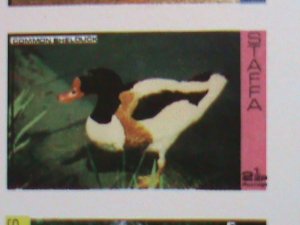 ​STAFFA-SCOTLAND -PROMOTION WORLD FAMOUS WILD BIRDS-IMPERF MNH S/S -EST.$14 VF