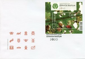 Slovenia Plants Stamps 2020 FDC Intl Year of Plant Healt Nature Beetles 1v M/S