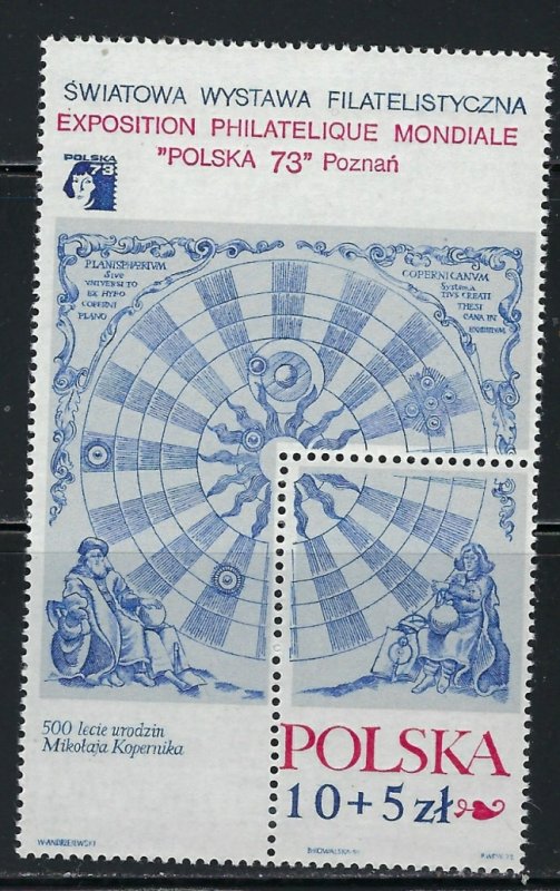 Poland B127 MNH 1972 Copernicus