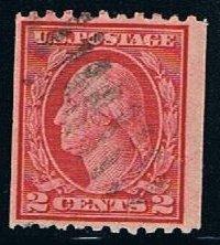 USA 488, 2c Washington, coil, Used, F-VF, short perf