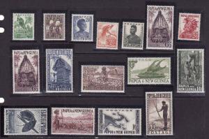 Papua New Guinea-Sc.#122-36-unused,NH definitive set-1952-