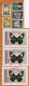 Honduras 1997 Sc#C1004 BUTTERFLIES S/S x 3 Fine Used + 1 x C986/88  + 2 Stamps