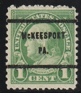 Precancel - McKeesport, PA - PSS 632-61