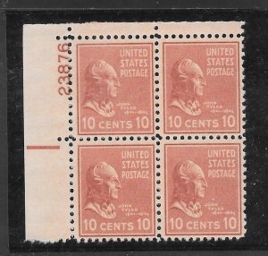 #815 MNH Plate Block